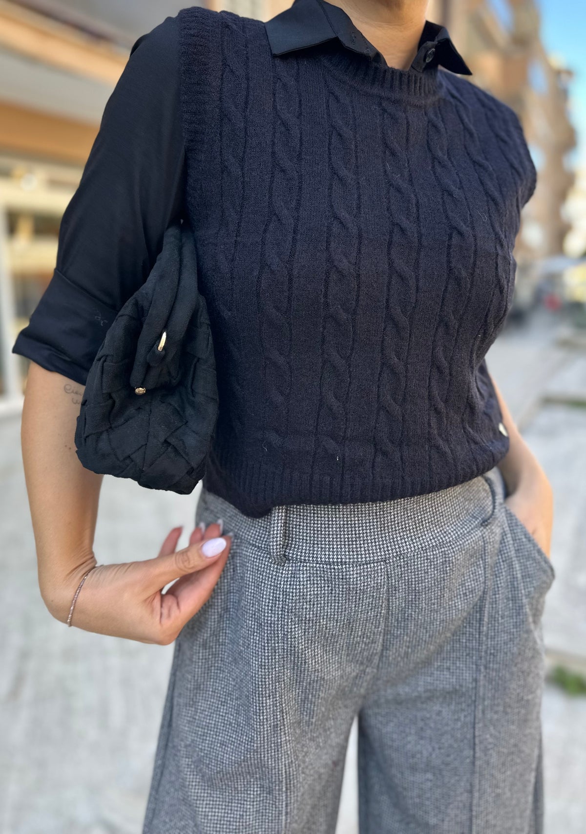 Gilet treccia