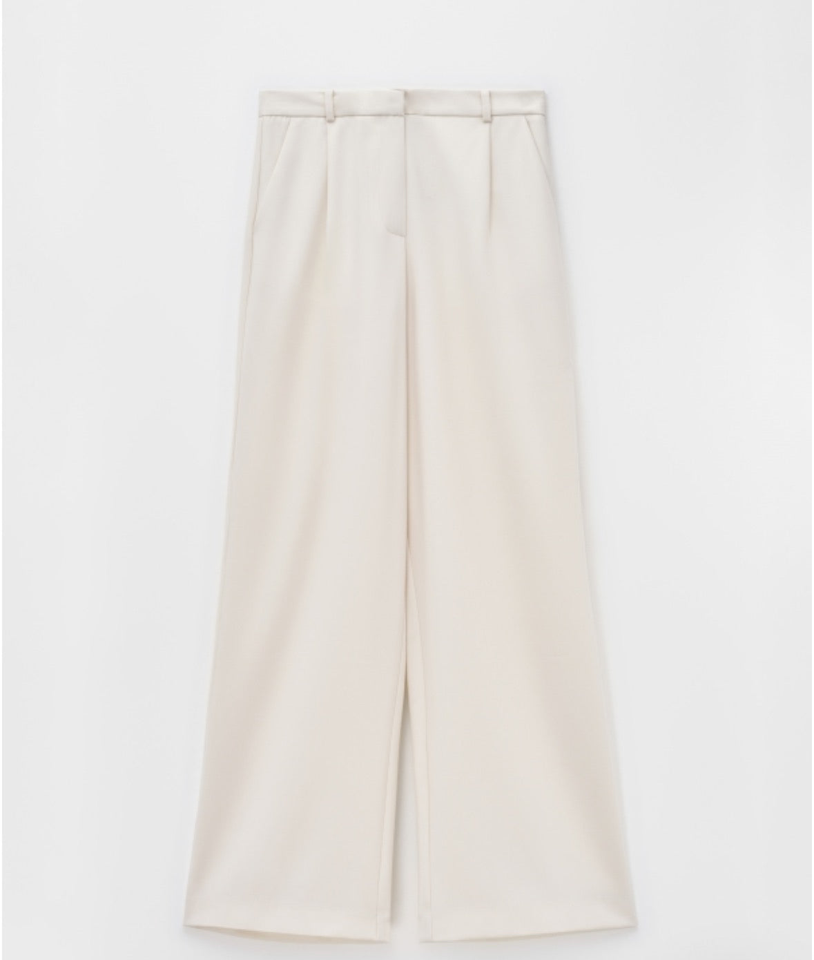 Pantalone panna vita alta