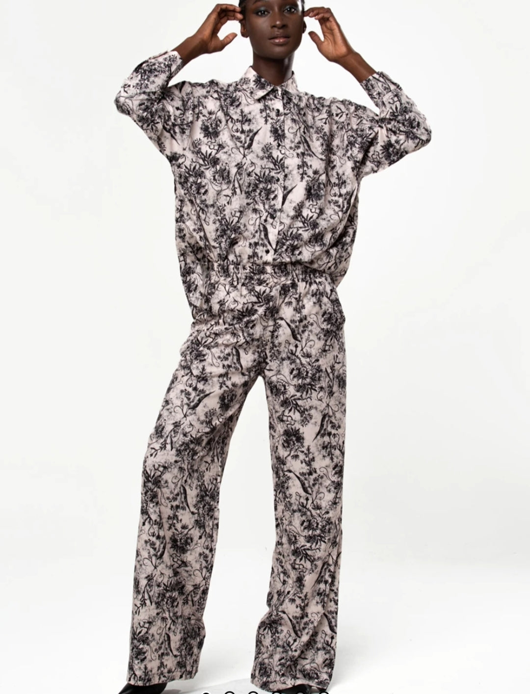 Pantalone stampa floreale