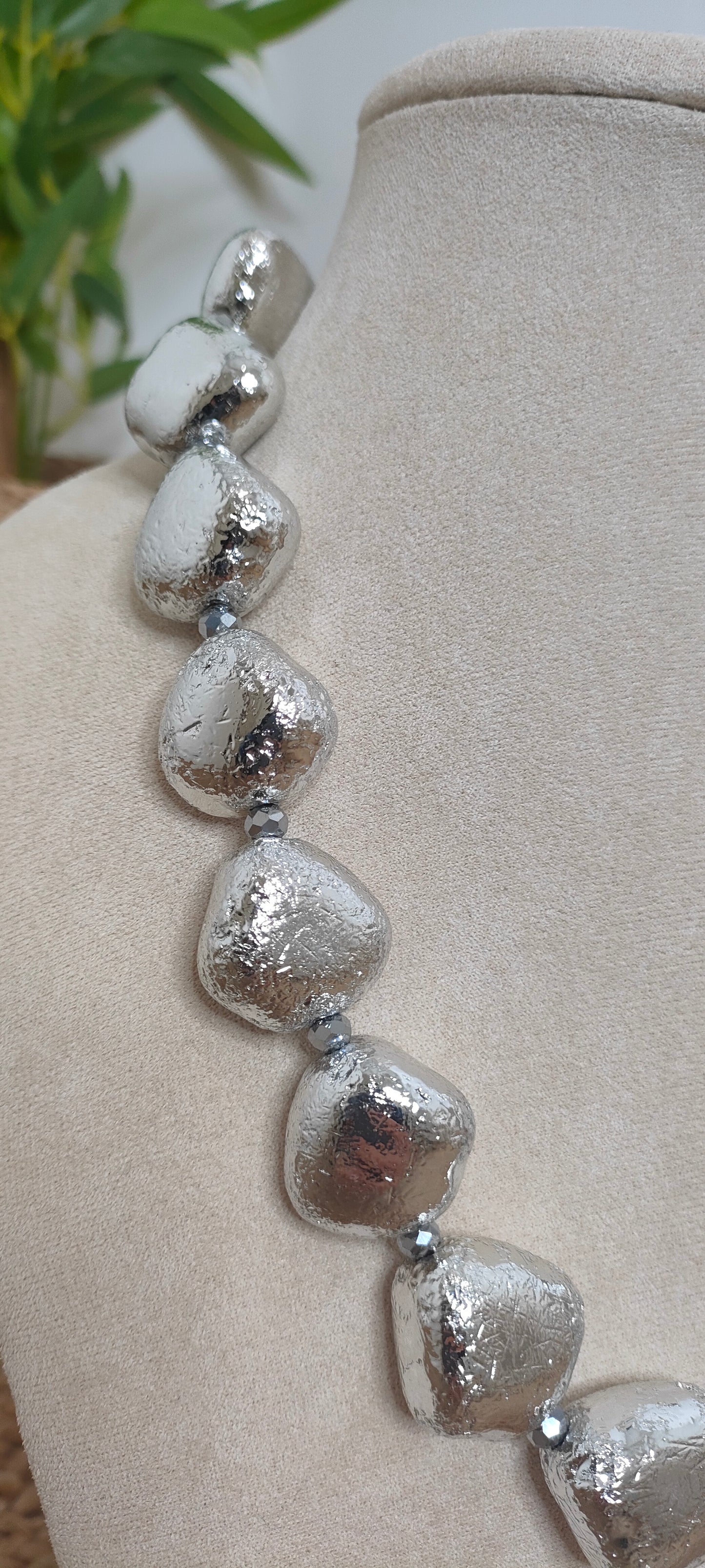 Collana pietra argento