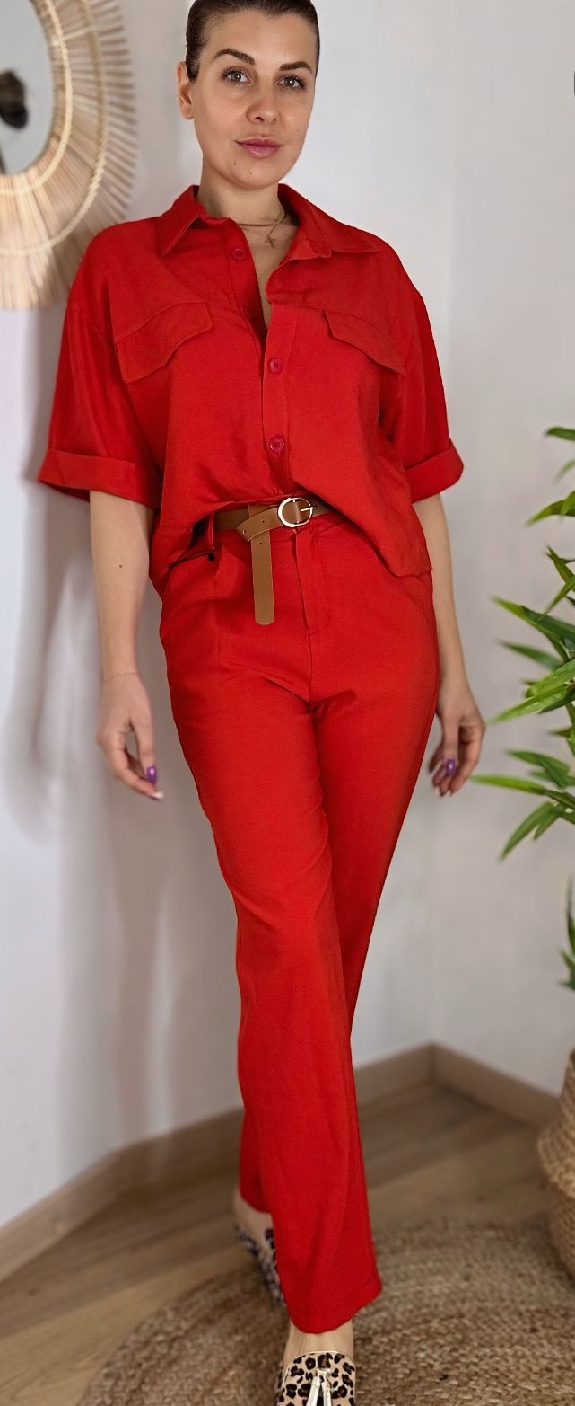 Pantalone viscosa con cintura