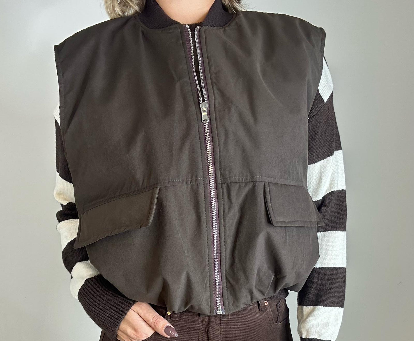 Bomber smanicato LUMINA