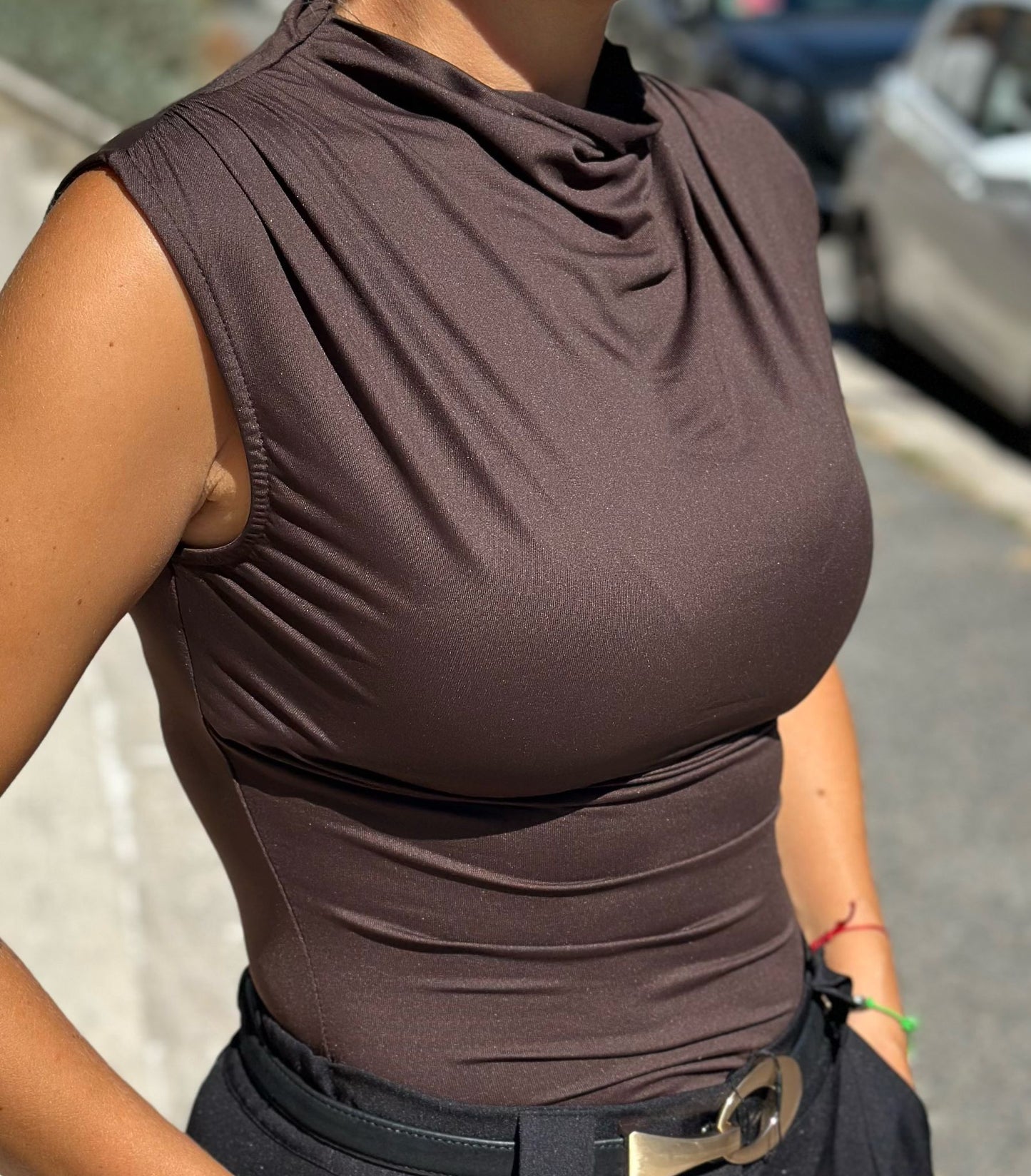 Blusa mezzo collo