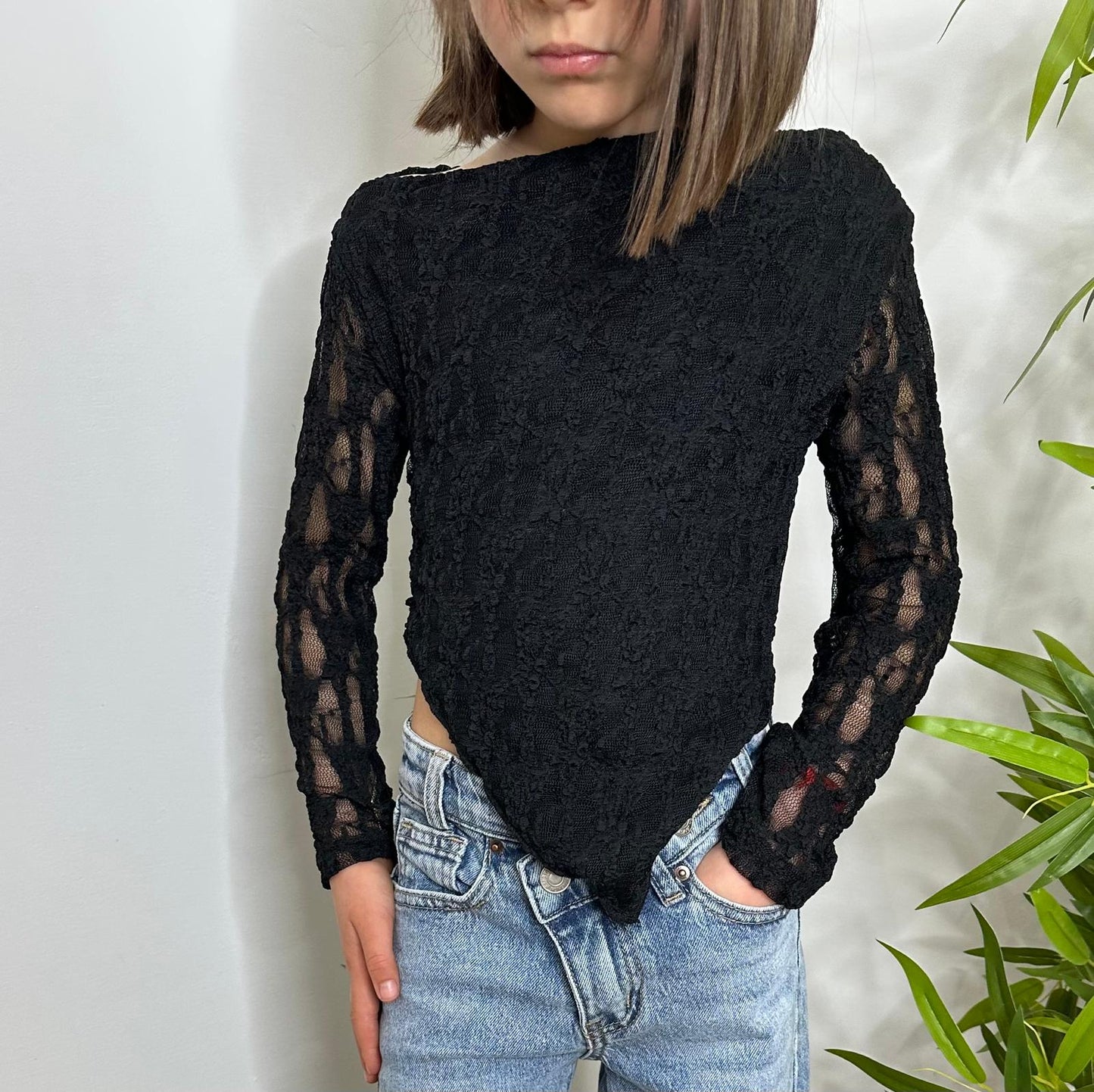 Maglia pizzo bimba