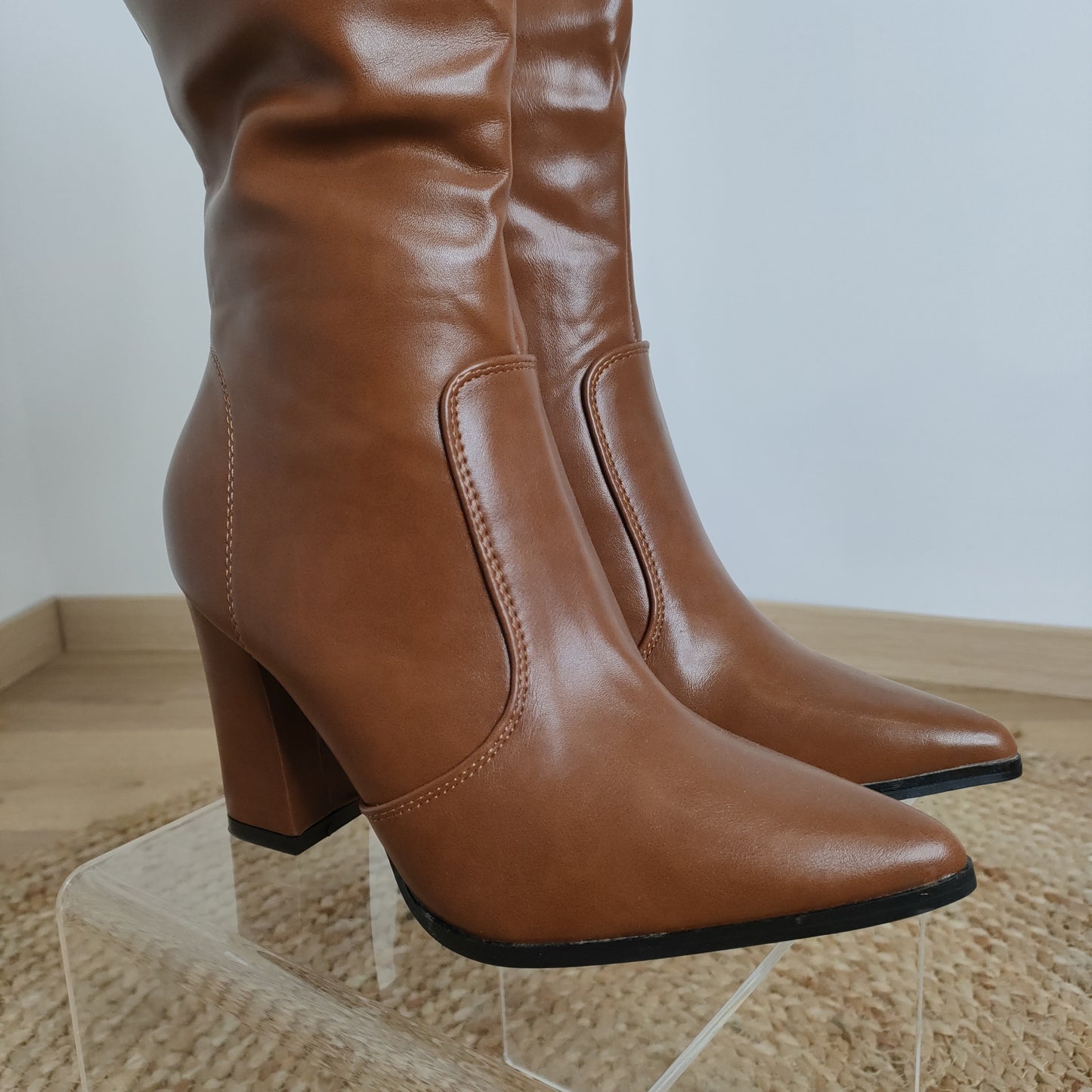 Stivale tacco camel