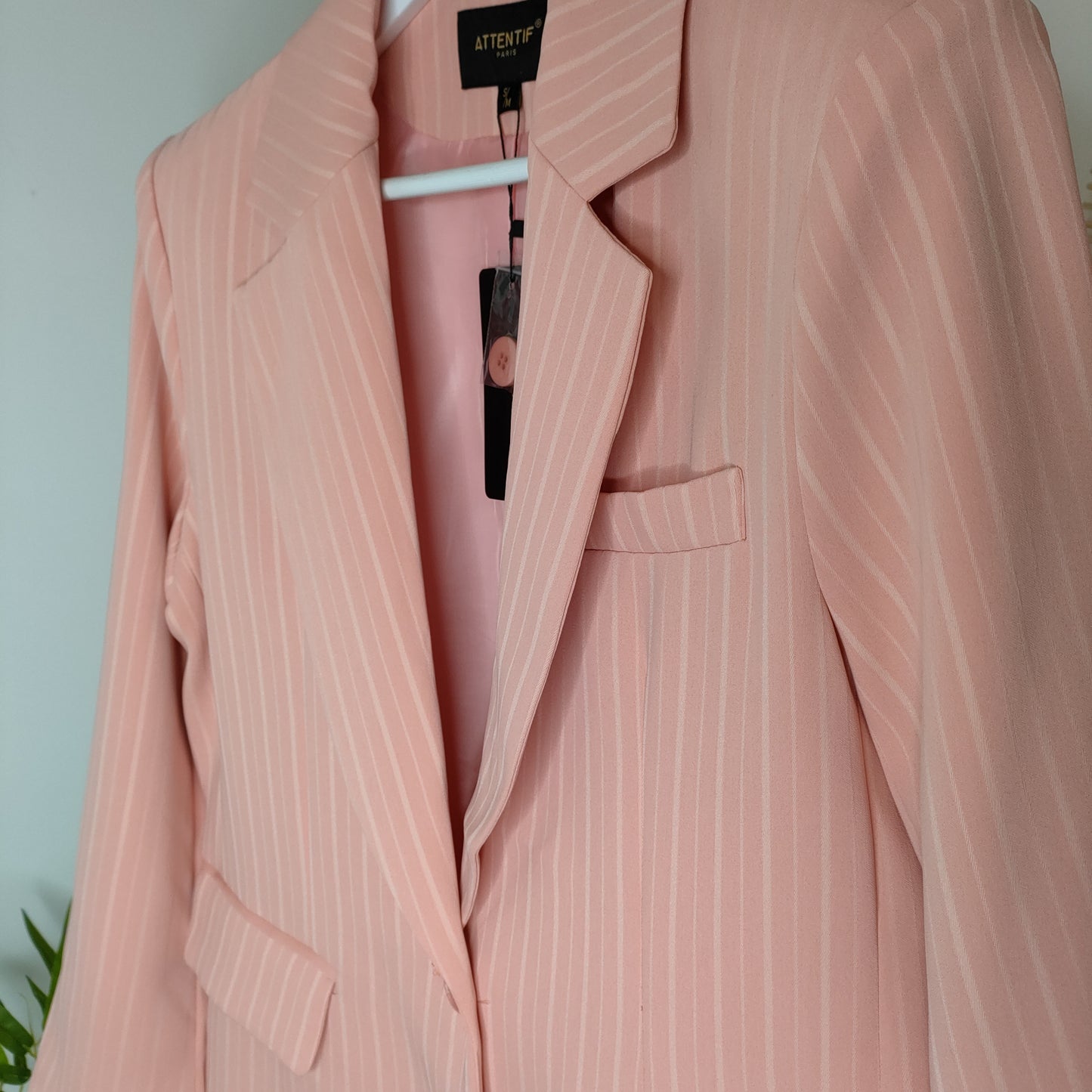 GIACCA completo gessato rosa