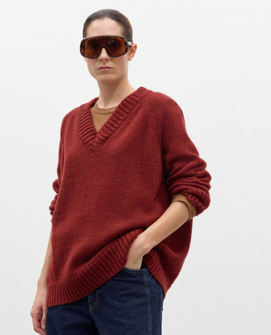 Pullover scollo a V