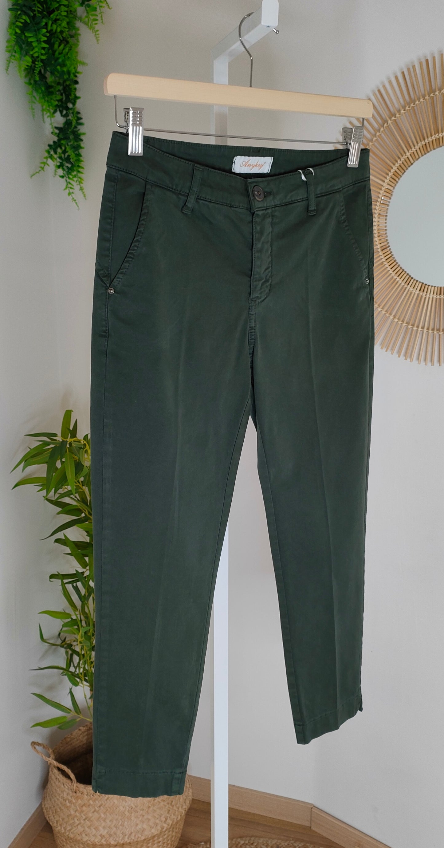 Pantalone punto Milano verde