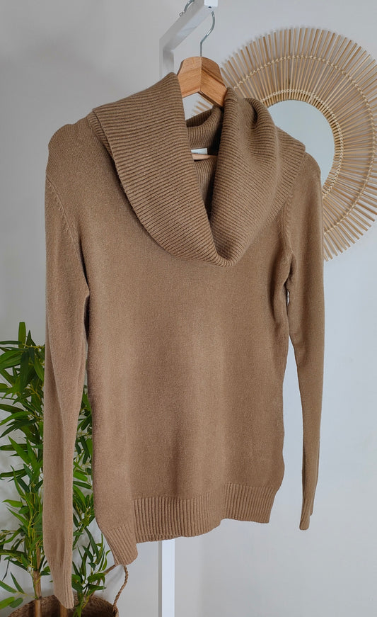 Maglione collo camel