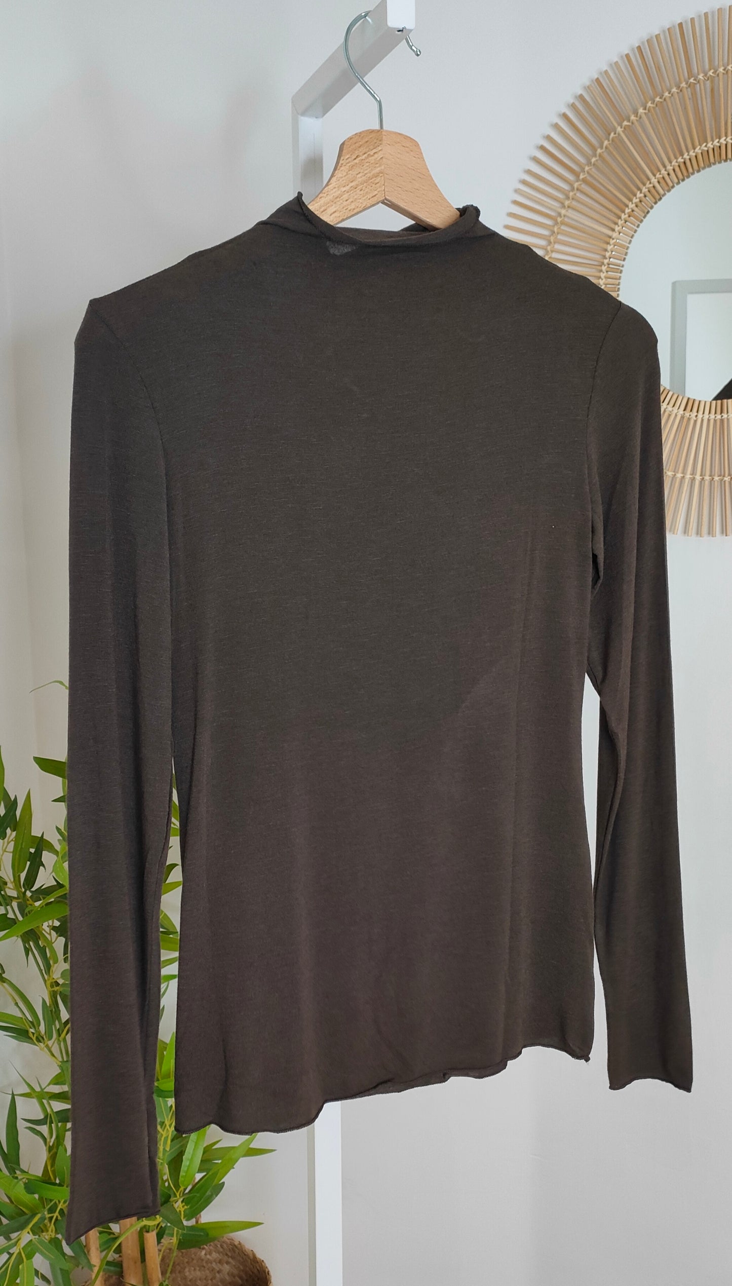 Maglia cashmere lupetto marrone