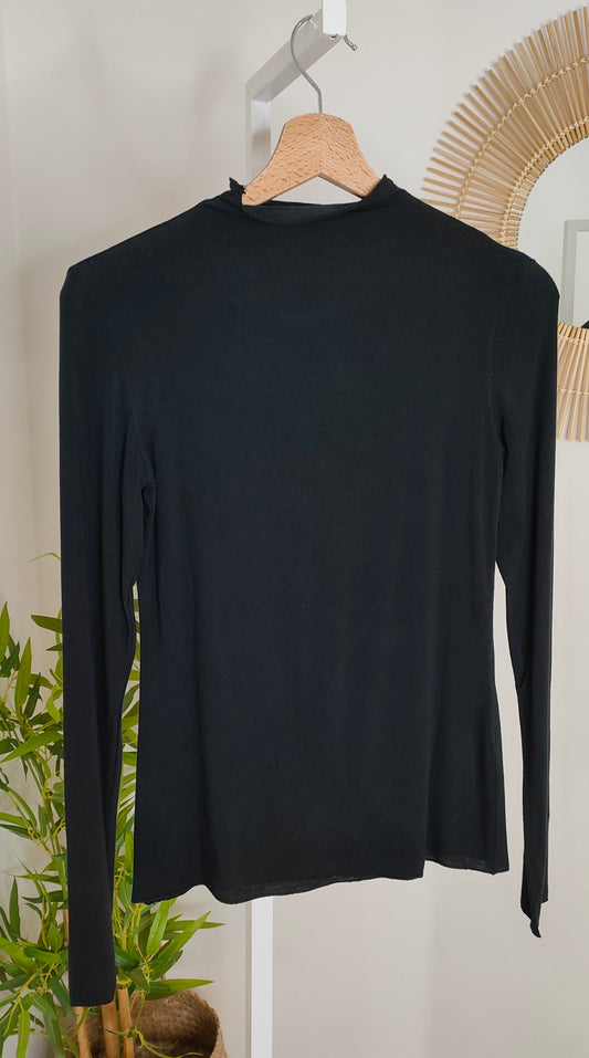 Maglia cashmere lupetto nera