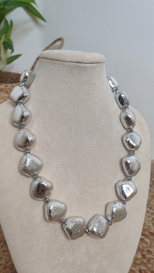 Collana pietra argento