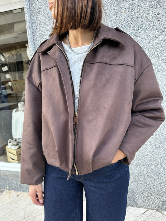 Bomber scamosciato