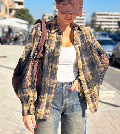 Camicia manica pizzo