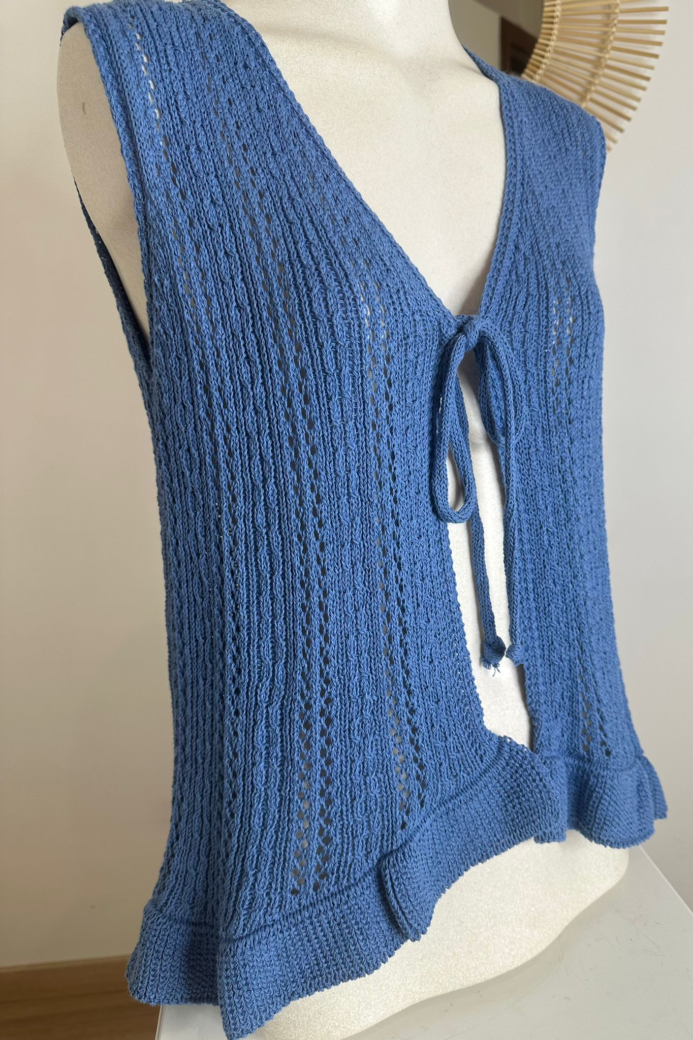 Top croche con lacci
