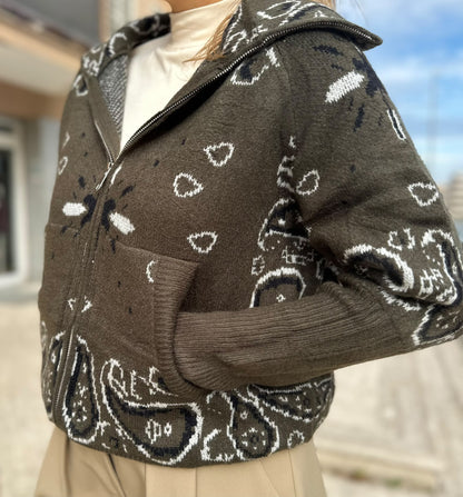 Cardigan con zip