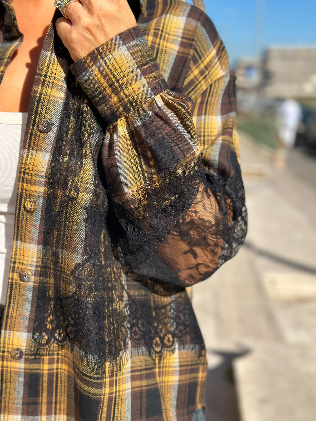 Camicia manica pizzo