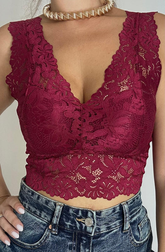 Bralette bordeaux