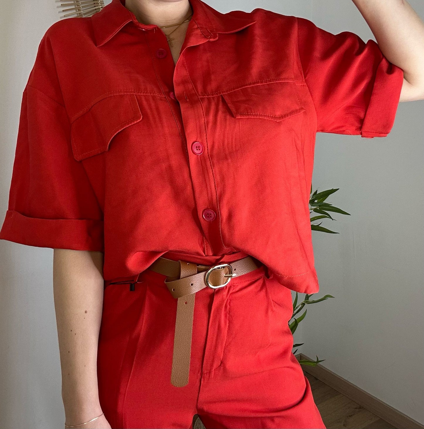 Camicia viscosa mezza manica