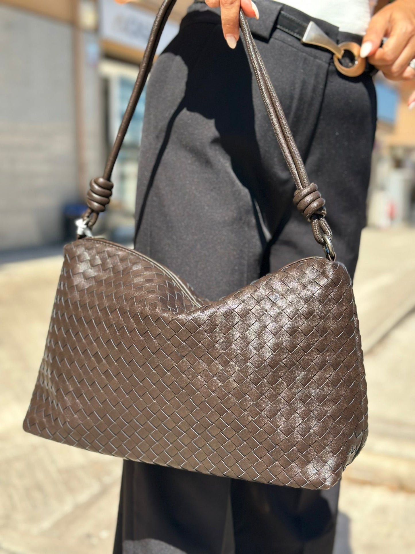 Borsa maya marrone